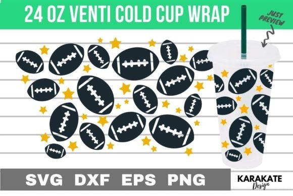 American Football Cup Wrap: Graphics for Crafts Branding