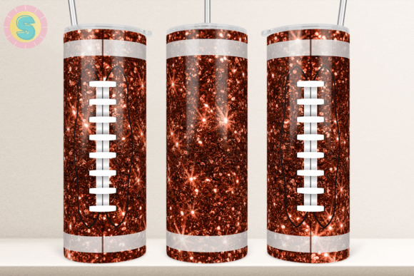 American Football Glitter Tumbler Wrap: Graphics for Crafts & Content