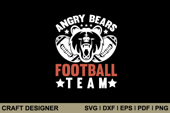 Angry Bears Football Team SVG Graphics for Crafts
