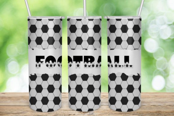 Ball Football 20oz Skinny Tumbler Wrap Graphics