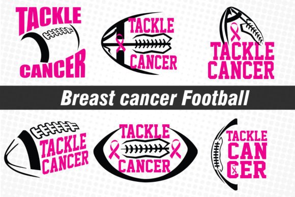 Breast Cancer SVG: Tackle Cancer Football Graphics for Crafts