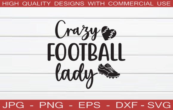 Crazy Football Lady SVG: Graphics & Crafts Asset Review