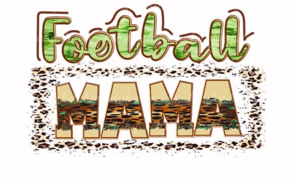 Football MAMA Tiedye Cheetah Graphics for Crafts