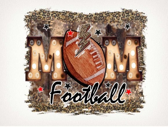 Football Mom Leopard Graphics for Crafts