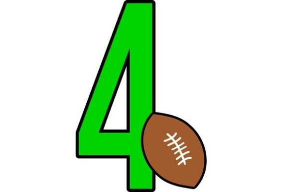 Football Numbers 2: Graphics for Crafts & Creative Brands