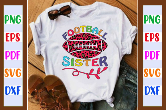 Football Sister Sublimation Designs PNG