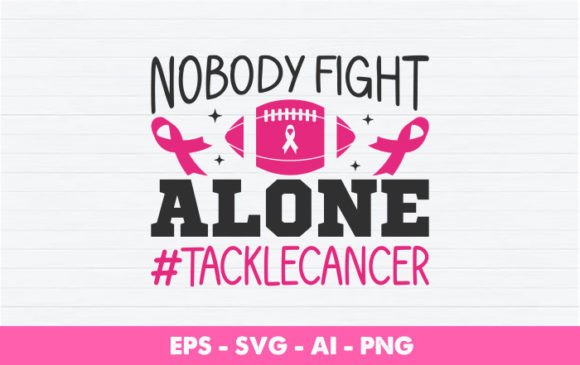 Football Tackle Cancer Breast Cancer Graphics & Crafts
