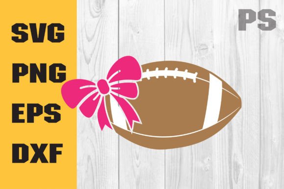 Football with Bow SVG: Crafts & Graphics for Local Branding