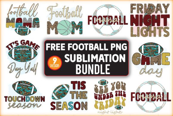 Free Football PNG Sublimation Bundle: Graphics for Crafts & Branding