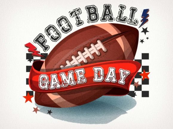 Game Day Football Sublimation Graphics for Crafts