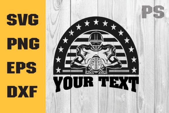 US Football Player SVG Graphics for Crafts